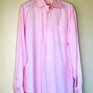 HP! Tommy Bahama Mens Pink Long-Sleeve Button-Down Shirt
